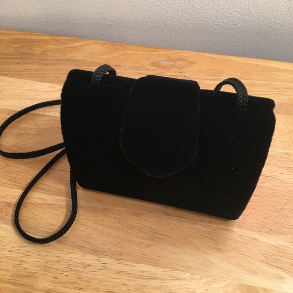 small black velvet bag